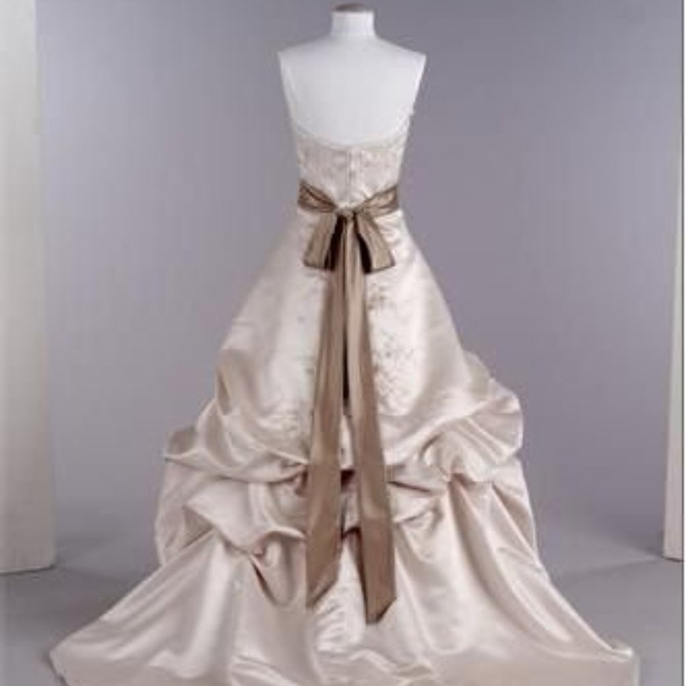NWT Oleg Cassini stunning strapless Wedding Dress petite sz 14